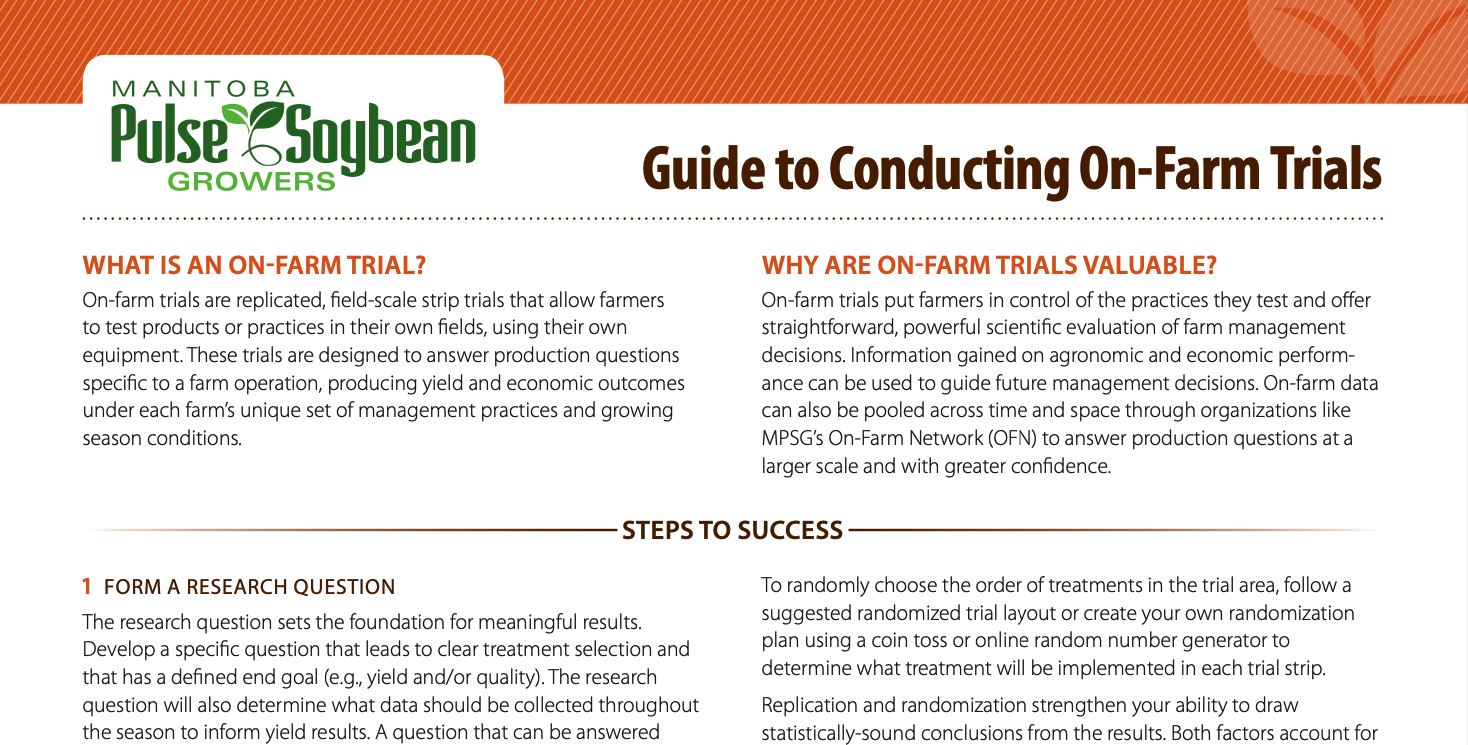Guide to Conducting On-Farm Trials